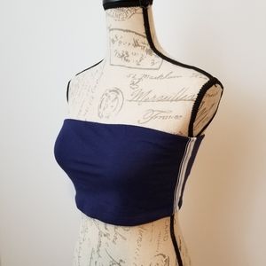 Aerie Chill Play Move Navy Crop Tube Top